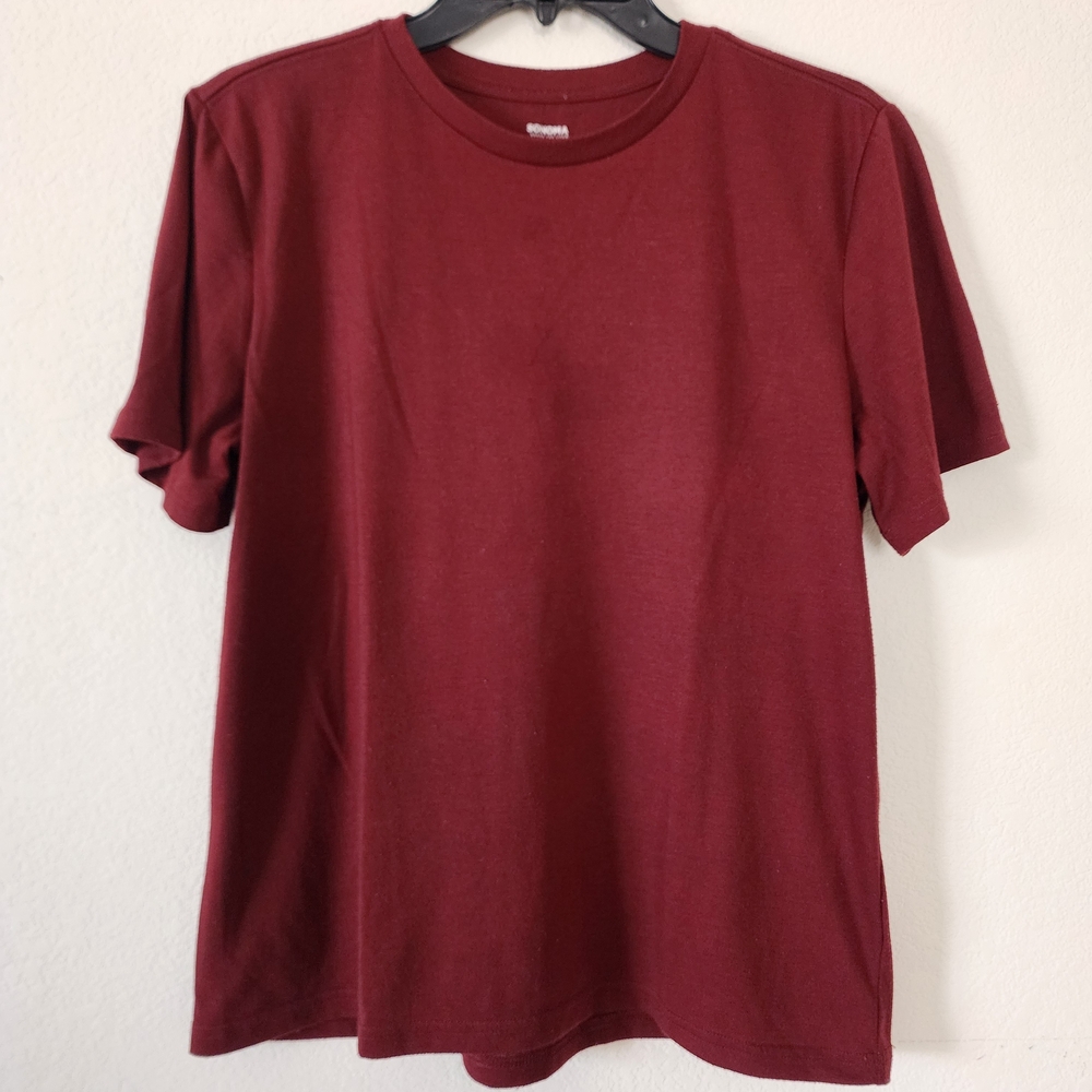 Sonoma  Sleepwear Husky Extrs Large Maroon Short Sleeve Tee